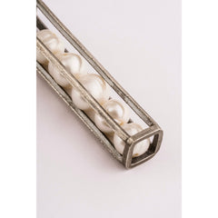 Oxidized Sterling Silver Pearl Cage Pendant Necklace: Hammered Silver