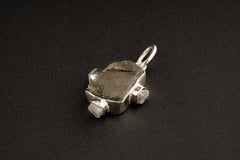 Raw Labradorite Moonstone Pendant: Hammered Sterling Silver Healing Necklace