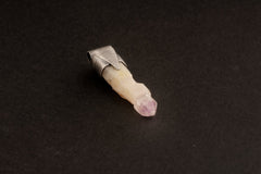 Vera Cruz Amethyst Sceptre Pendant: Oxidized Sterling Silver, Crown Chakra