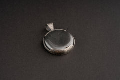 Hammered Sterling Silver Pyrite Pendant: Solar Plexus Chakra, Leo Zodiac