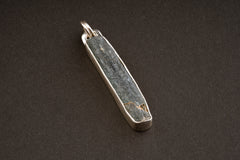 Raw Aqua Australian Ocean Kyanite with mica inclusions - Sterling Silver - Crystal Pendant Necklace