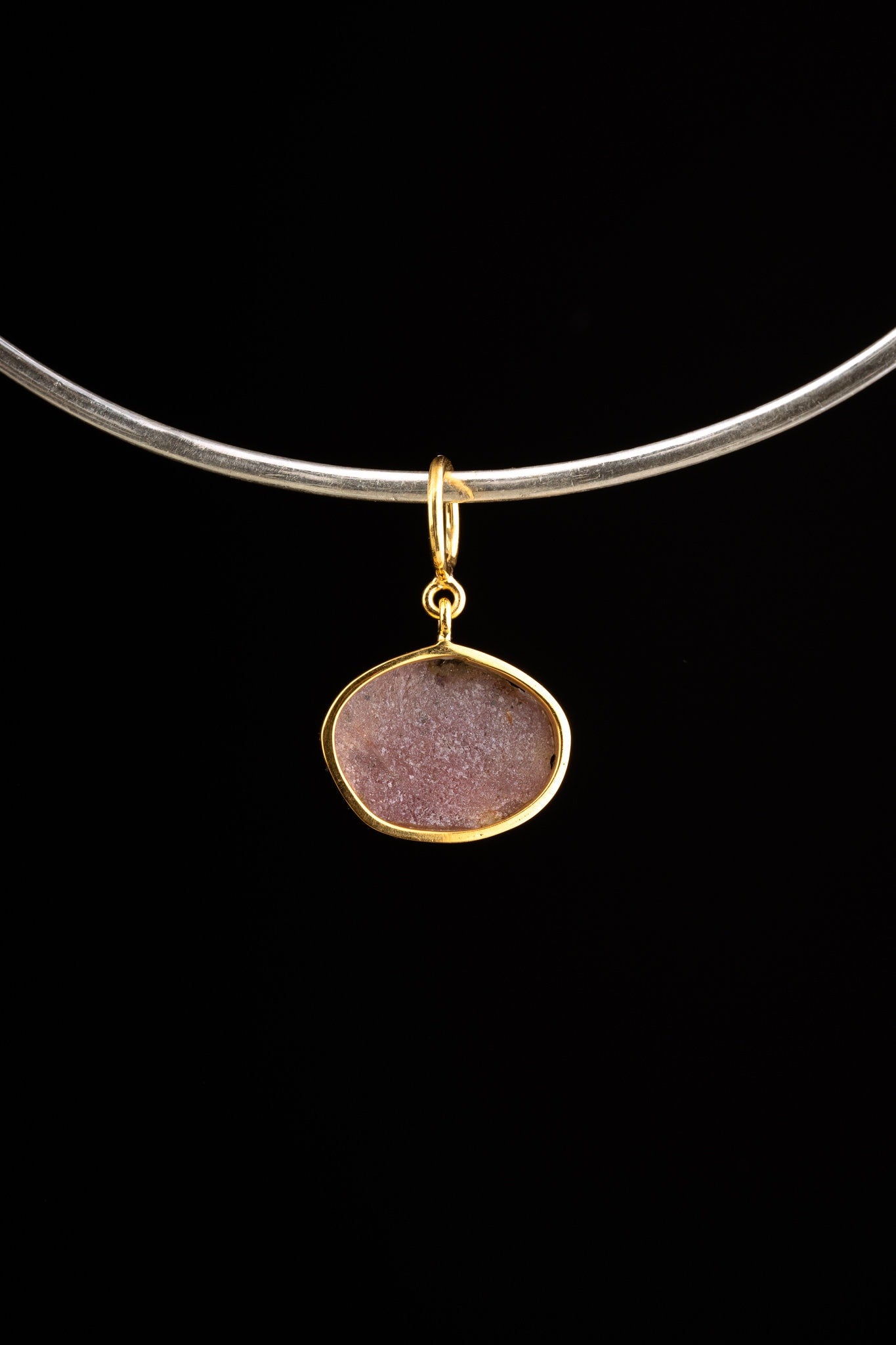 Ruby Record Keeper Pendant 925 Silver 16k Gold Plated Raw Indian Ruby Mica Inclusion Root Heart Chakra Gift