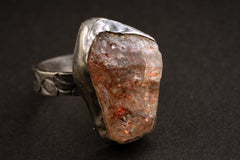 Sunstone Ring 925 Sterling Silver Handmade Sacral Solar Plexus Chakra Leo Libra Luck Confidence Jewelry Gift Size 5 US