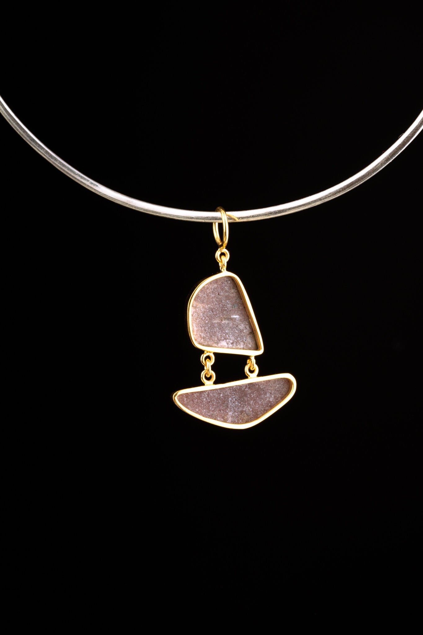 Raw Ruby Pendant 16k Gold Plated Sterling Silver Record Keeper Mica Inclusion Crystal Necklace Jewelry