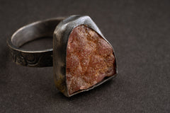 Rhodochrosite Ring 925 Sterling Silver Handmade Heart Chakra Leo Scorpio Self Love Compassion Jewelry Gift Size US 6