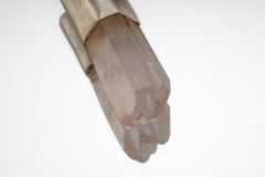 Himalayan Twin Quartz Ruby Pendant: Sterling Silver Brass Buddha Talisman