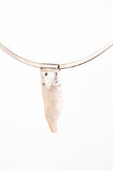 White Pearl Pendant Necklace: 925 Sterling Silver, June Birthstone