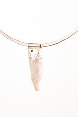 White Pearl Pendant Necklace: 925 Sterling Silver, June Birthstone