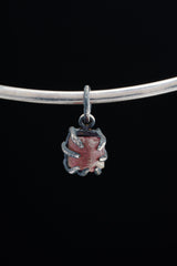 Rubellite Tourmaline Pendant: Oxidized Sterling Silver Claw Setting