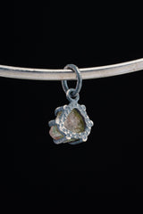Oxidized Sterling Silver Watermelon Tourmaline Pendant Necklace