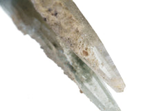 Nepalese Laser Quartz Point Pendant: Oxidized Sterling Silver, Chloride Inclusion