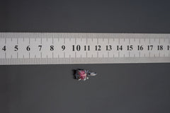 Oxidized Sterling Silver Watermelon Tourmaline Pendant Necklace