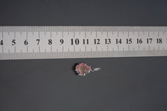 Watermelon Tourmaline Slice Pendant: Oxidized Sterling Silver Claw Setting