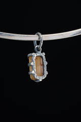 Olive Green Tourmaline Pendant: Oxidized Sterling Silver Claw Setting