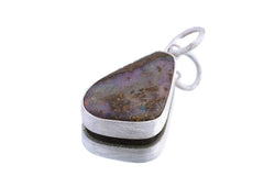 Pink Boulder Opal Pendant: 925 Silver, Australian Gemstone