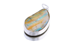Lightning Ridge Boulder Opal Pendant 925 Sterling Silver Open Back Bezel October Birthstone Crown Chakra Gift