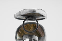 Rainbow Labradorite Ring: Adjustable Sterling Silver, Size 5-10