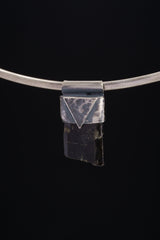 Himalayan Black Dravite Tourmaline Pendant: Textured Sterling Silver Crystal Necklace
