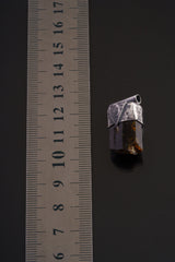 Himalayan Black Tourmaline Pendant: Oxidized Sterling Silver Crystal Necklace