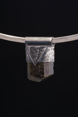 Himalayan Black Tourmaline Pendant: Oxidized Sterling Silver Crystal Necklace