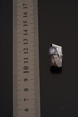 Himalayan Black Tourmaline Pendant: Textured Sterling Silver Crystal Necklace