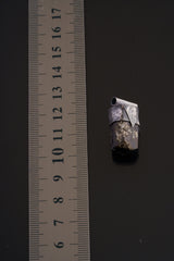 Himalayan Black Tourmaline Pendant: Textured Sterling Silver Crystal Necklace