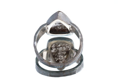 Copper Rutile Quartz Ring: Hammered Oxidized Sterling Silver, Size 11 1/2