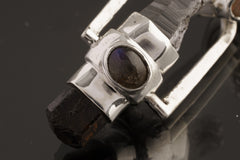 Sterling Silver Spinning Crystal Pendant: Himalayan Laser Quartz, Dravite, Opal