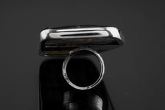 Big AAA Blue Labradorite Freeform Wing Shaped (Has a Twin) - 925 Sterling Silver - Heavy Set Adjustable Textured Ring - Size 5-10 US