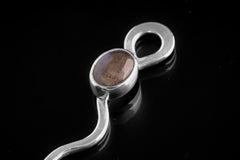 Labradorite Spoon Pendant: 925 Sterling Silver Necklace