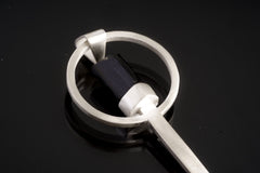 Black Tourmaline Sterling Silver Spoon Pendant: Hand-Hammered Crystal Necklace