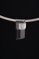 Himalayan Dravite Stack Pendant 925 Sterling Silver Brown Tourmaline Necklace Root Heart Chakra Gift