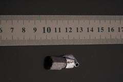 Himalayan Black Tourmaline Pendant: Oxidized Sterling Silver Crystal Necklace