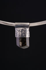 Himalayan Black Tourmaline Pendant: Sterling Silver Crystal Necklace