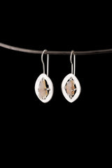 Australian Opal Chip Earrings: Sterling Silver Halo, Pisces Gift