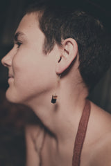 Himalayan Dravite Tourmaline Dangle Earrings: Gold-Plated Sterling Silver