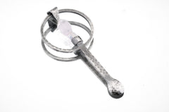 Vera Cruz Amethyst Sceptre Pendant: 925 Oxidized Silver Ceremonial Spoon