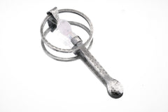 Vera Cruz Amethyst Sceptre Pendant: 925 Oxidized Silver Ceremonial Spoon