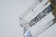 Gold Plated Silver Quartz Point Pendant: Brass Rooster Talisman Amulet