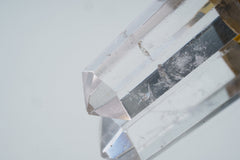 Gold Plated Silver Quartz Point Pendant: Brass Rooster Talisman Amulet