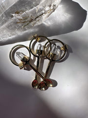 Lemurian Quartz Gold Plated Spoon Pendant Necklace