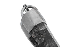 Himalayan Lemurian Smoky Quartz Pendant: Oxidized Sterling Silver, Handmade