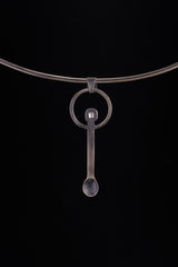 Himalayan Laser Quartz Spoon Pendant 925 Sterling Silver Cast Fairy Spoon Necklace Crown Chakra Healing Gift