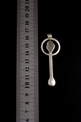 Himalayan Aquamarine Spoon Pendant: Solid Sterling Silver Necklace
