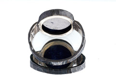 Lapis Lazuli Ring 925 Sterling Silver Oxidized Hammered Band Large Old Cut Throat Third Eye Chakra Gift