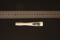 Antique Bone Inhalation Tube: Sterling Silver & Labradorite