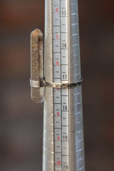 Oxidized Sterling Silver Ring: Raw Australian Smoky Citrine, Unique Coil Design, Size 7