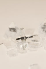 Oxidized Sterling Silver Ring: Raw Himalayan Aquamarine, Hammered Texture, Size 8 3/4