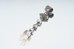 Sterling Silver Celestial Pendant: Opal, Labradorite, Moonstone & Quartz