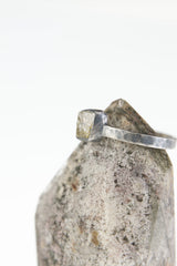 Lustrous Luminary - Sterling Silver Ring with Herkimer Diamond - Size 7 US - NO/02